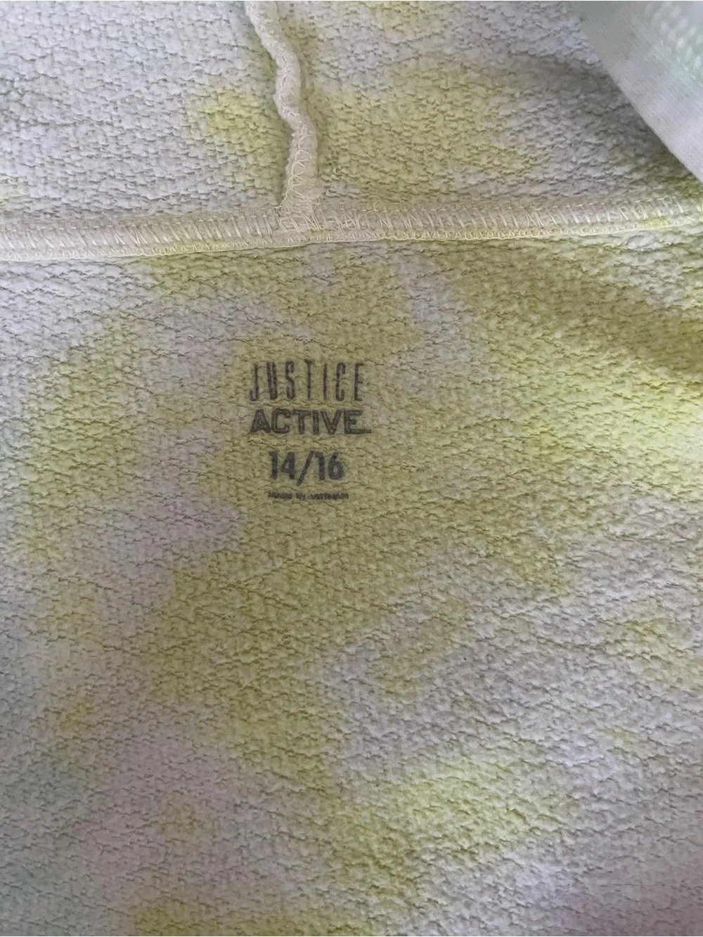 Justice Girls' Tie-Dye Zip Hoodie - Pastel Yellow & Mint